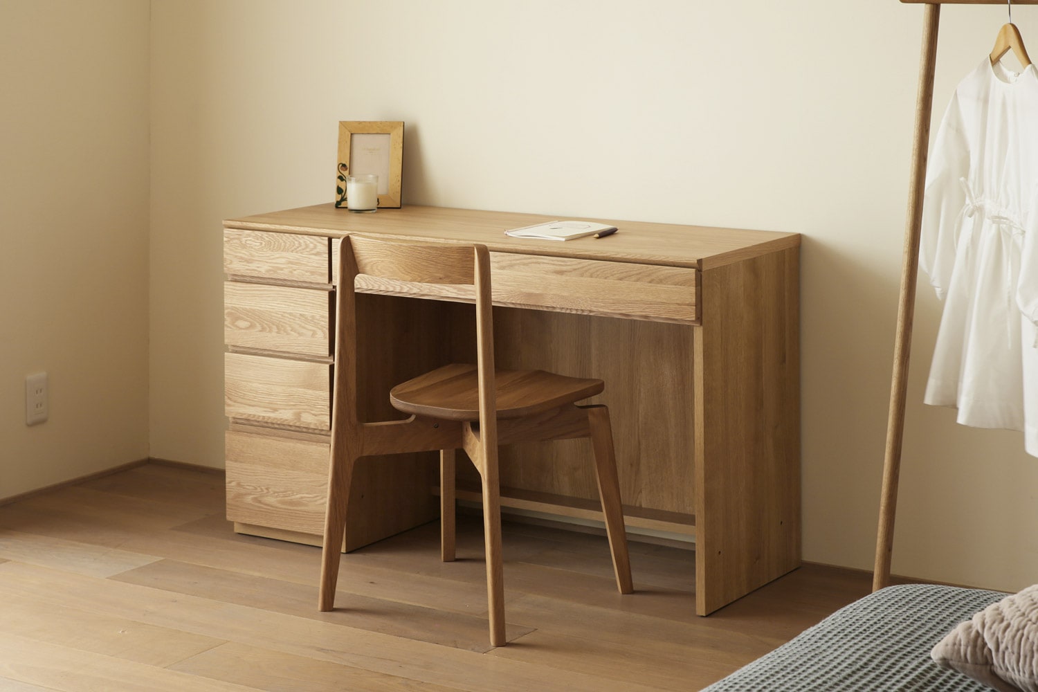 ASTER アスター DESK SET3 オーク (120天板 + 30チェスト + 90デスク
