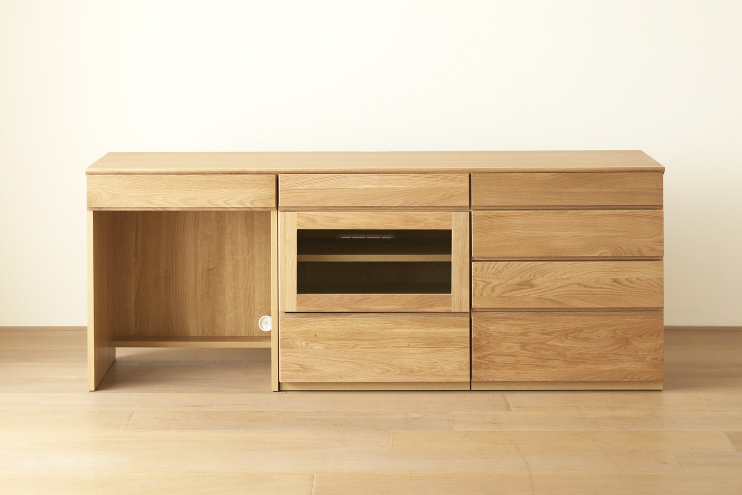 ASTER アスター DESK SET7 180天板 + 60デスク ＋ 60ガラス扉 + 60
