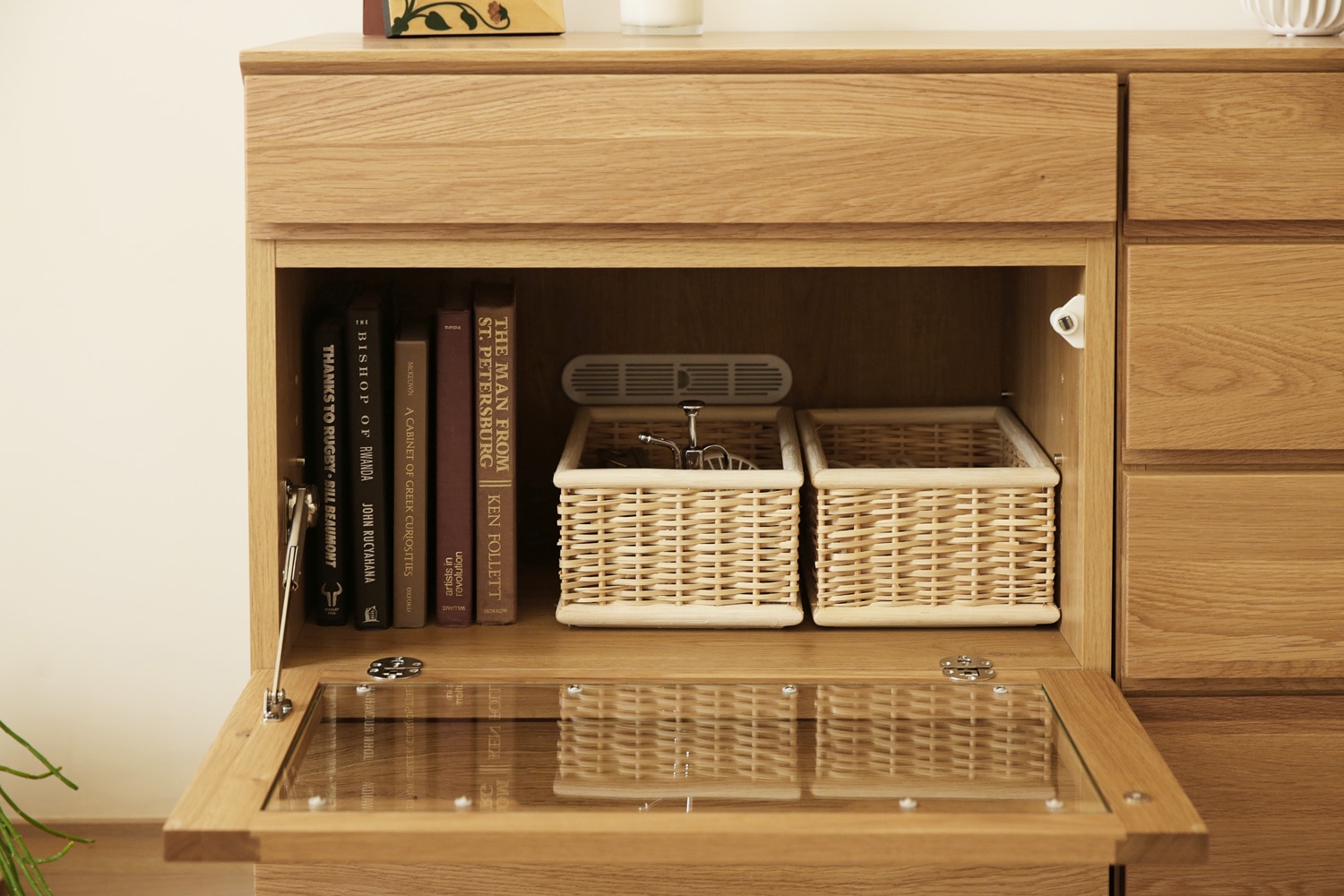ASTER アスター LIVING SET1 ウォルナット (90天板 + 30キャビネット +