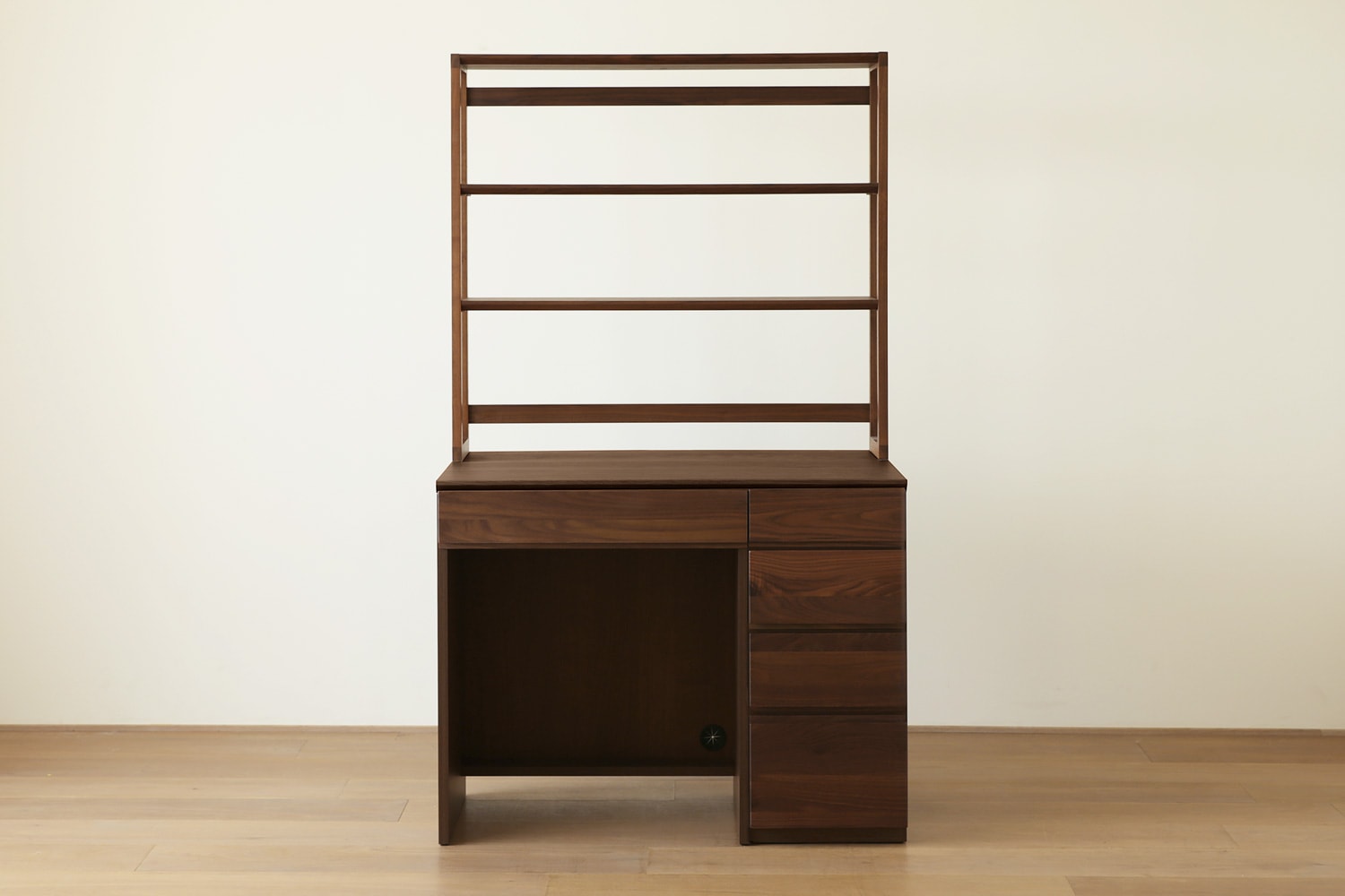 ASTER アスター DESK SET4 ウォルナット (オーダー突板天板 (幅90cm