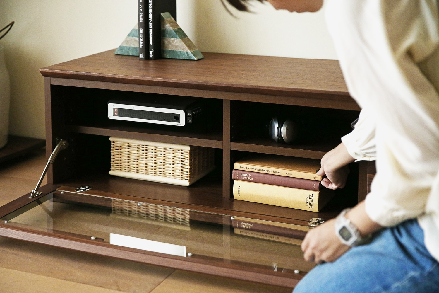 ASTER アスター TV SET4 ウォルナット (180天板 + 30TVチェスト + 90TV