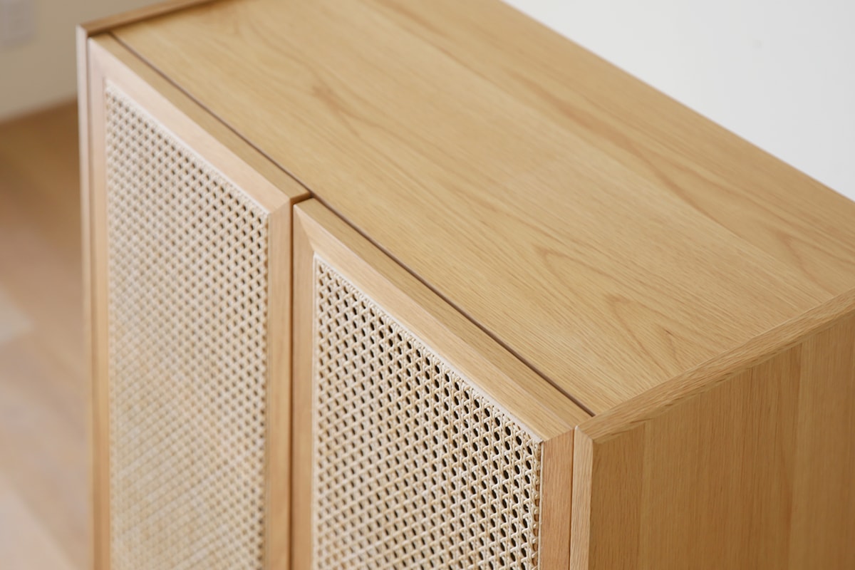 り☆　キャビネット 風雅／FUUGA キャビネット W1200（ホワイトオーク）