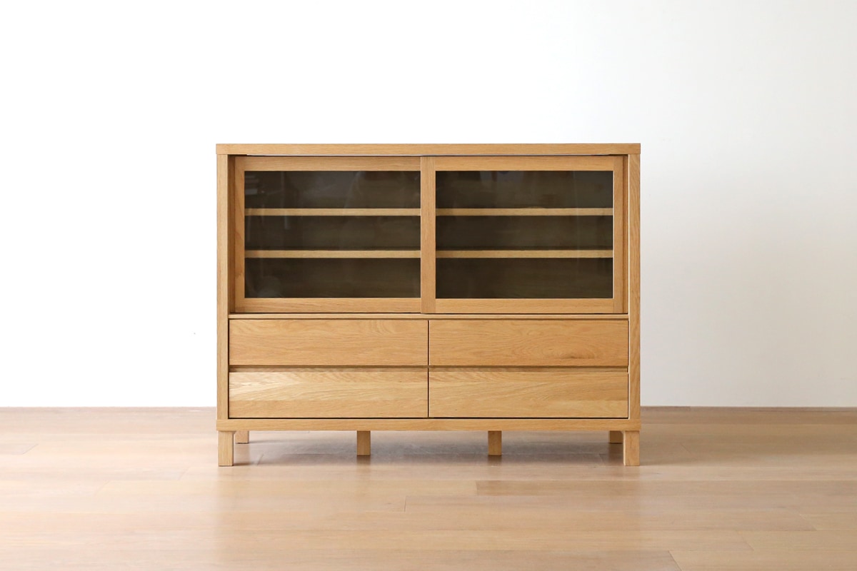 高野木工　CANO 115ローカップボード　オーク CANO 115カップボード オーク