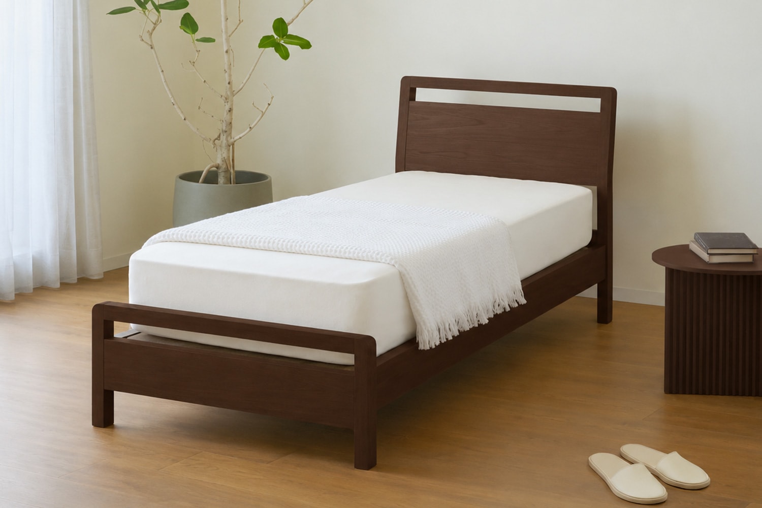 MARK BED マーク シングル ウォルナット