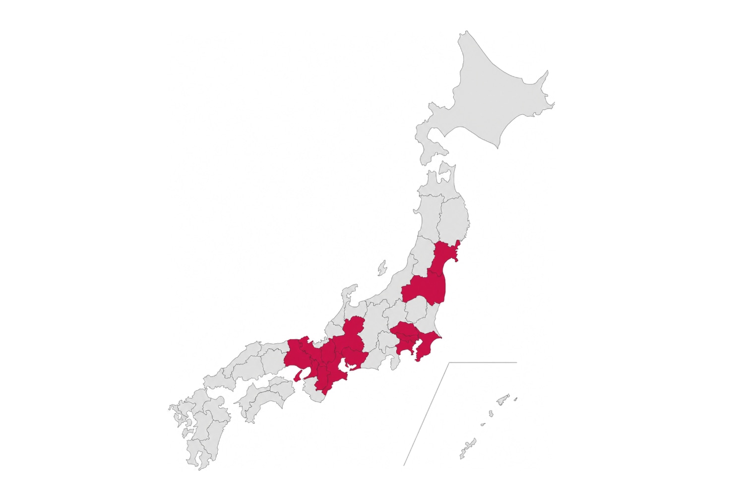 ホワイトオーク材のフロート家具