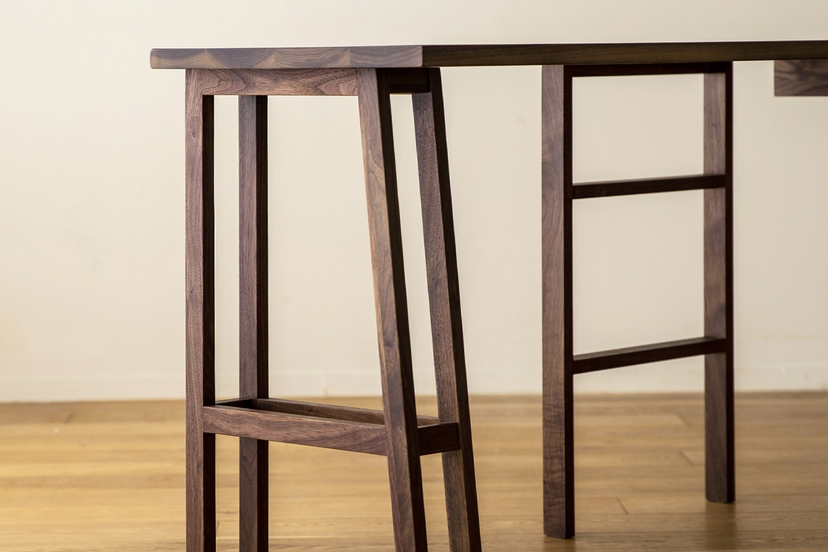 PLAIN DESK プレーンデスク SET15 オーダー突板天板 (幅240cm奥行55cm