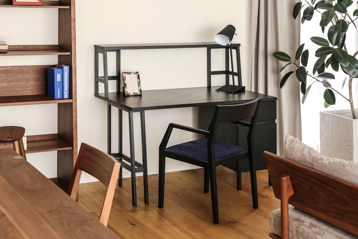 PLAIN DESK プレーンデスク オーダー上置きタイプ A 突板天板 幅 60〜240cm