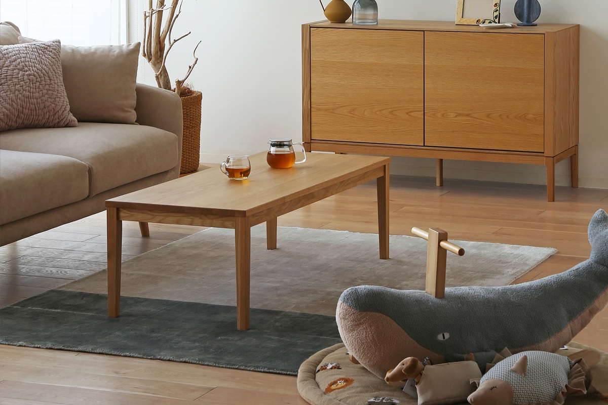 ホワイトオークのテーブル