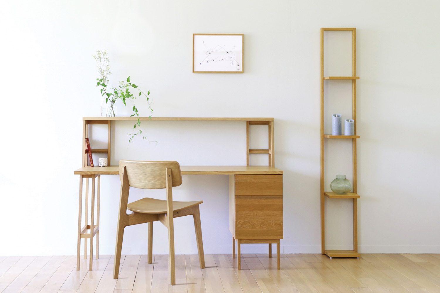 ウォルナットのダイニングテーブルコーディネート