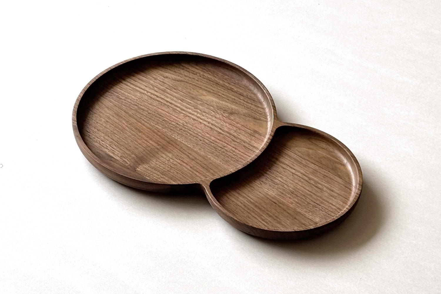 北米ブラックウォルナット 木製トレイ 2枚 WOOD TRAY ウッドトレイ バルーントレイ2連 オーク/ウォルナット