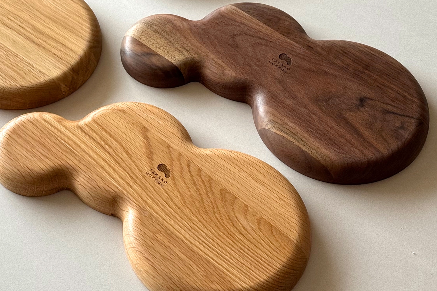 WOOD TRAY ウッドトレイ バルーントレイ2連 オーク/ウォルナット