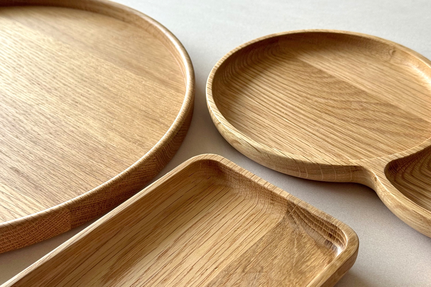 WOOD TRAY ウッドトレイ ラウンドトレイφ38cm オーク/ウォルナット