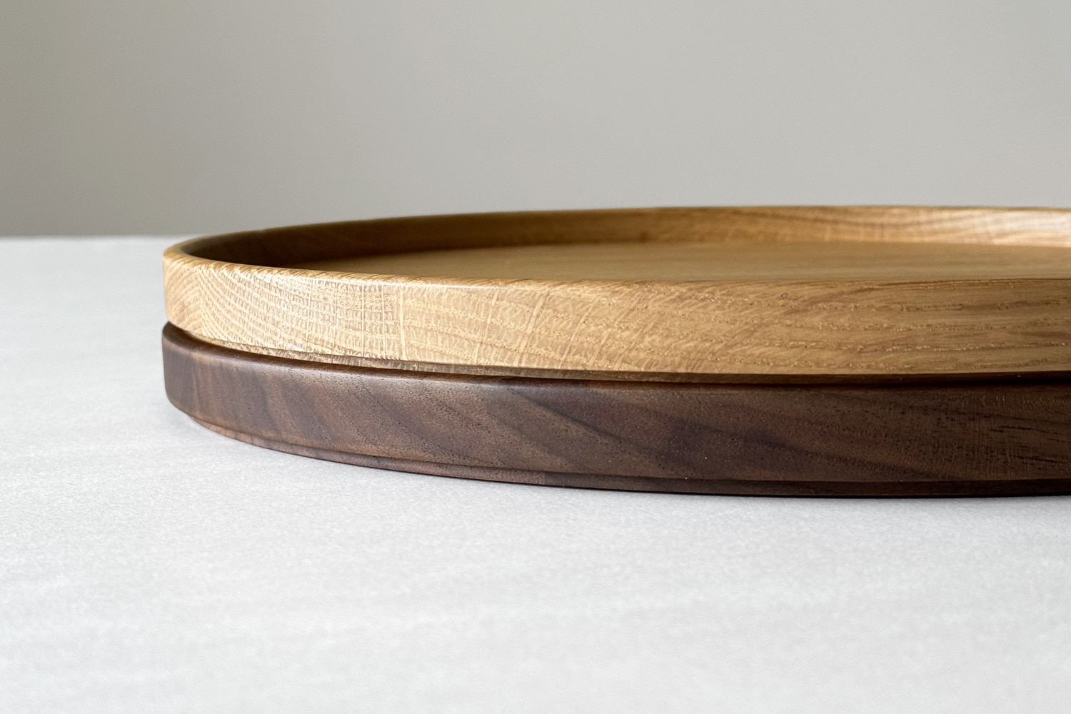 WOOD TRAY ウッドトレイ ラウンドトレイφ38cm オーク/ウォルナット
