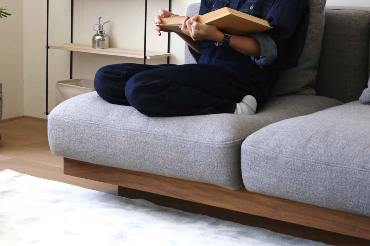 LANA SOFA ラナ 2.5人掛け グレー オーク/ウォルナット