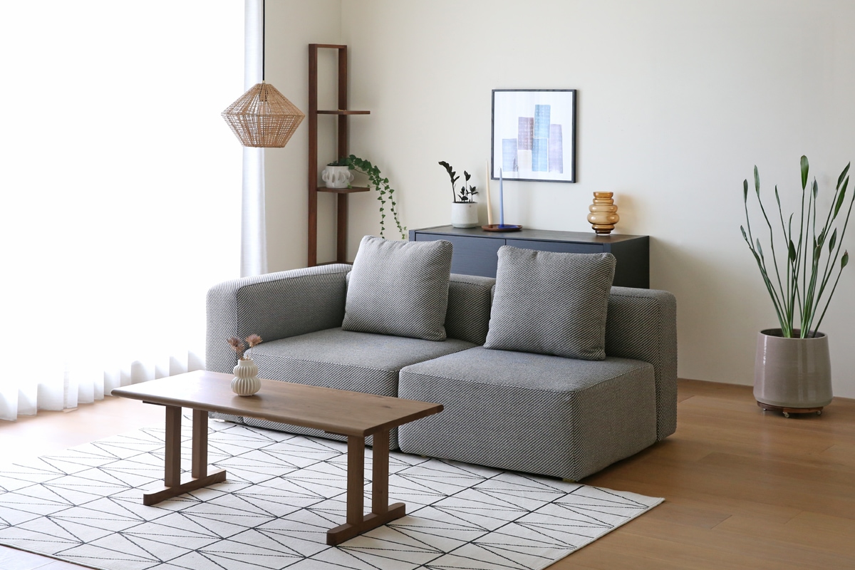 ソファー シングル 1人用 グレー足置き付き M3080-124-86ソファー シングル 1人用 足置き付き 1人掛け