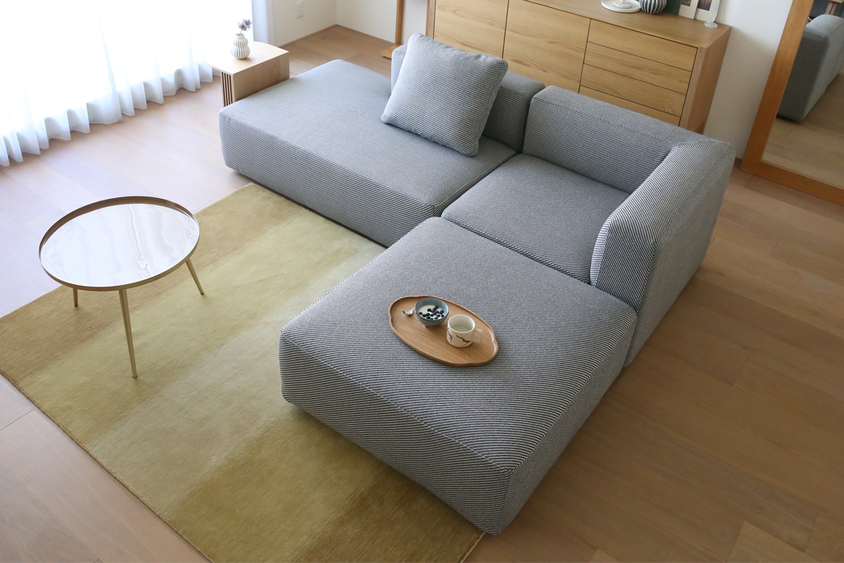 スモワ ソファ シーズロン 左肘 ベージュ 5ヶ月使用 スモワ ソファ シェーズロング 左肘 BEIGE (W112×D124×H82cm