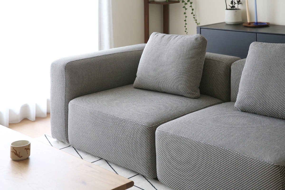 SUMOWA SOFA SET4 グレー 1人掛けソファ(左肘)＋1人掛けソファ