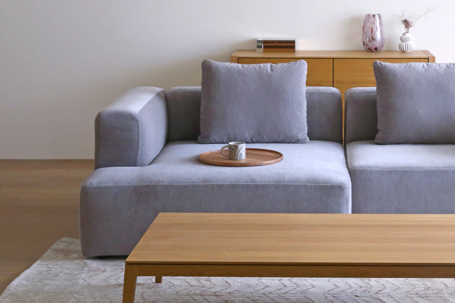 SUMOWA SOFA シェーズロング（左肘）ライトグレー