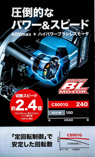 マキタ 185mm充電式チップソーカッター 40V CS001G | YouTube紹介製品  