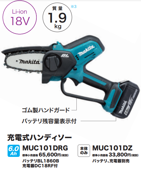 マキタ 18V 充電式ハンディソー MUC101D | YouTube紹介製品 | 秀久 