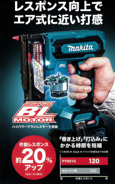 マキタ 充電式ピンタッカ 40V PT001G | 充電式電動工具,40V | 秀久  