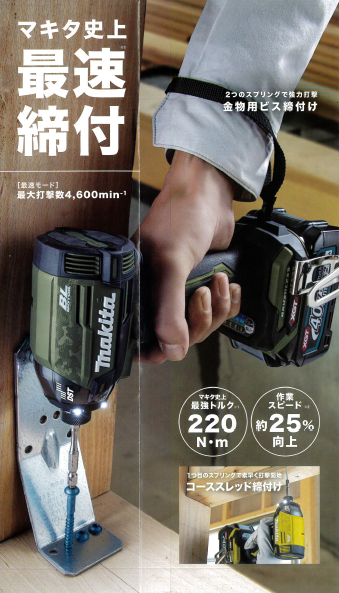 マキタ 充電式インパクトドライバ TD002G | 充電式電動工具,40V | 秀久 