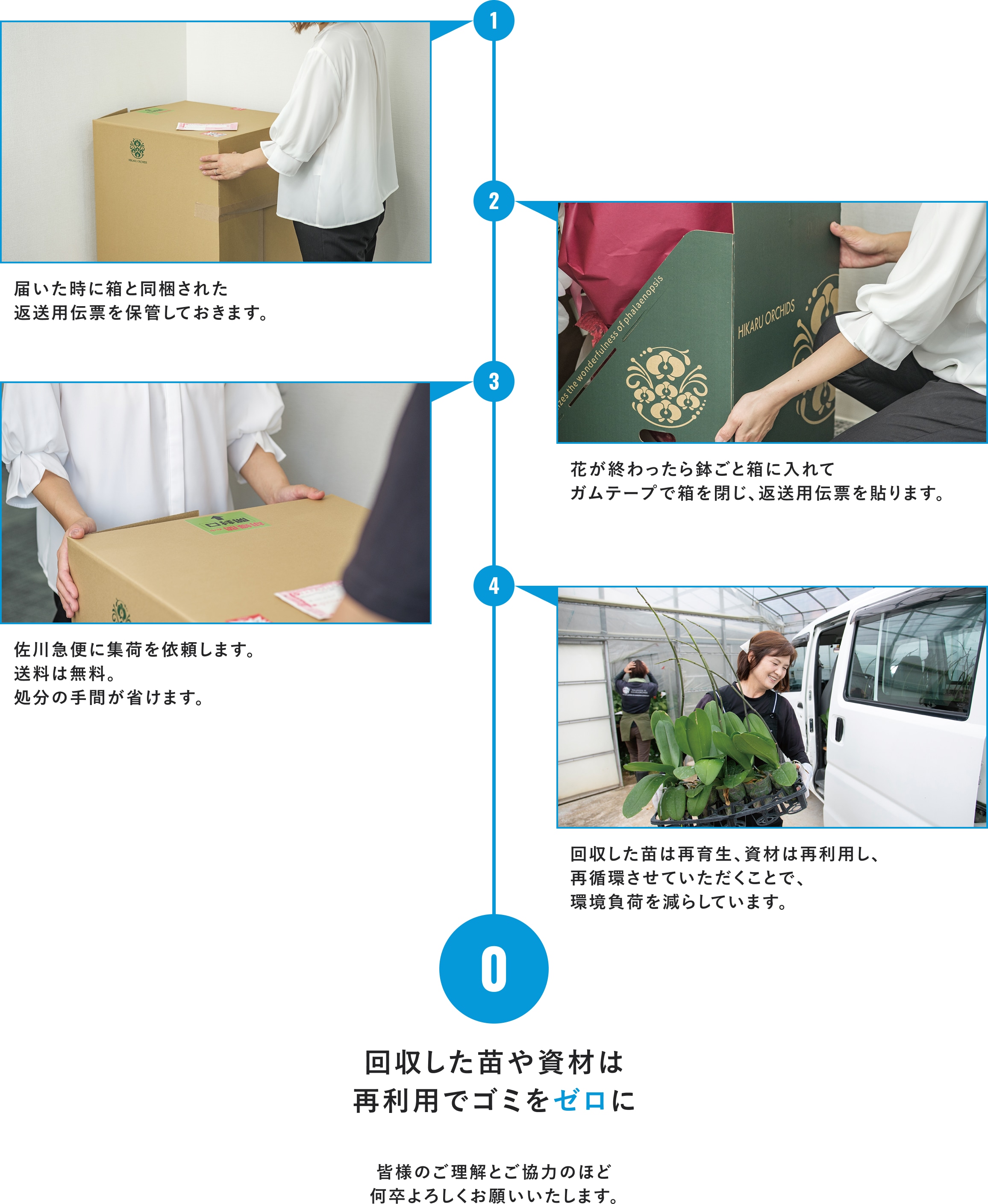 世界初!生産農家による花の終わった胡蝶蘭の無料回収サービス「FOR