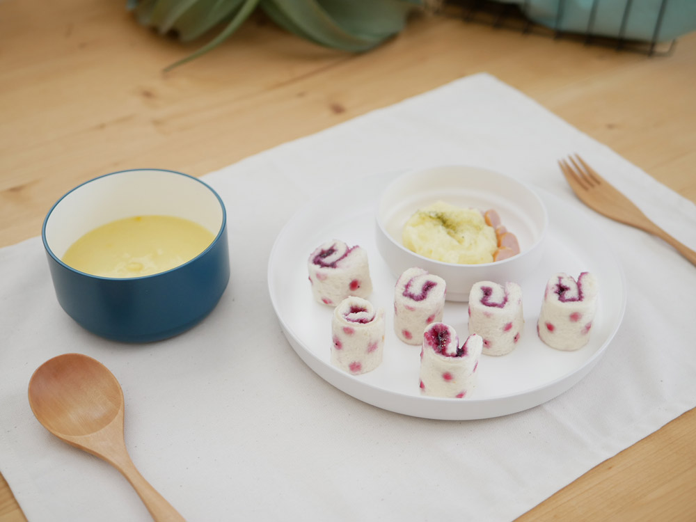 タックのグレーキッズプレート