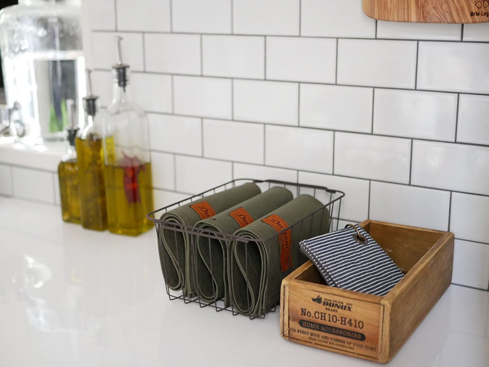 ダルトンのカーキ色コットン製プレイスマット