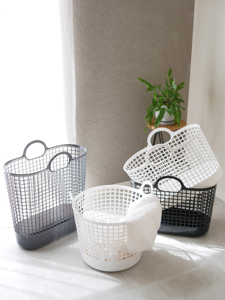 like itのラウンドバスケット、プラスチック製