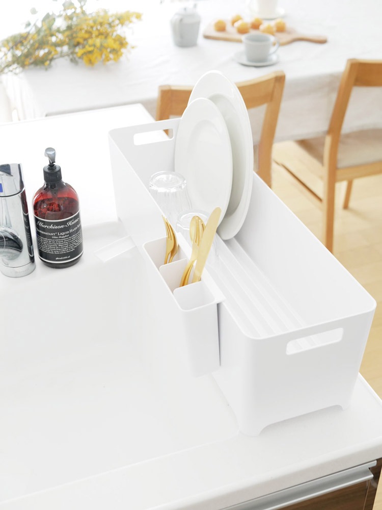 タワー製プラスチックスリム水切りバスケット