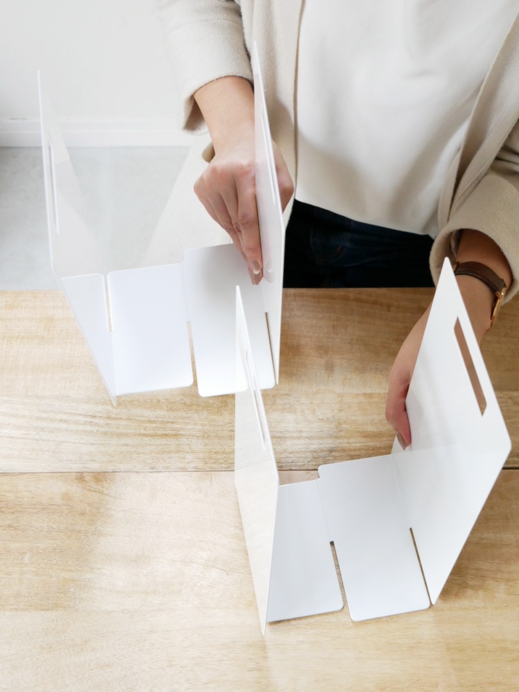 タワーブランドのスチール製連結タオル収納ラック2個組