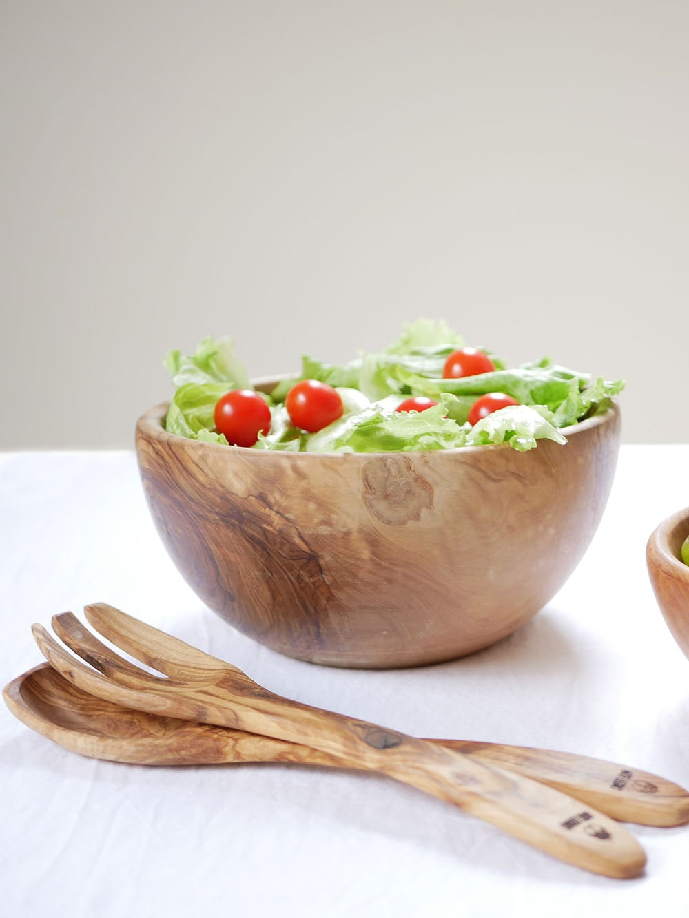 Arte Legnoのオリーブウッドサラダサーバーとスパチュラ