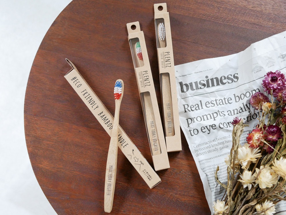 パラデックプレンツの竹柄やわらかめハブラシ