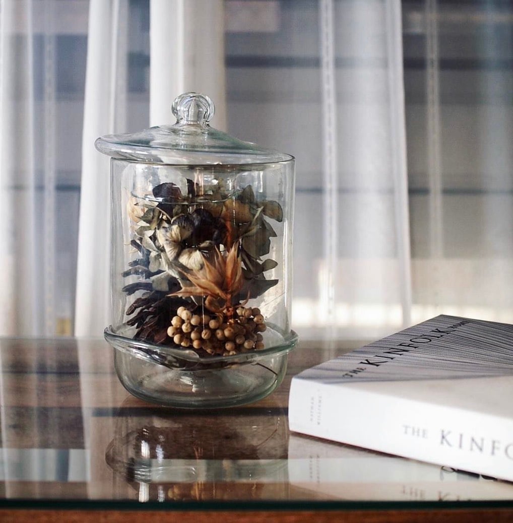 蠣崎マコトさん 蓋付きキャニスター ガラス 硝子 kakizakiglass 蠣崎