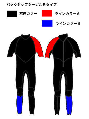 ﾊﾞｯｸｼﾞｯﾌﾟシーガル | バックジップ | ウエットスーツHIRUKAWA