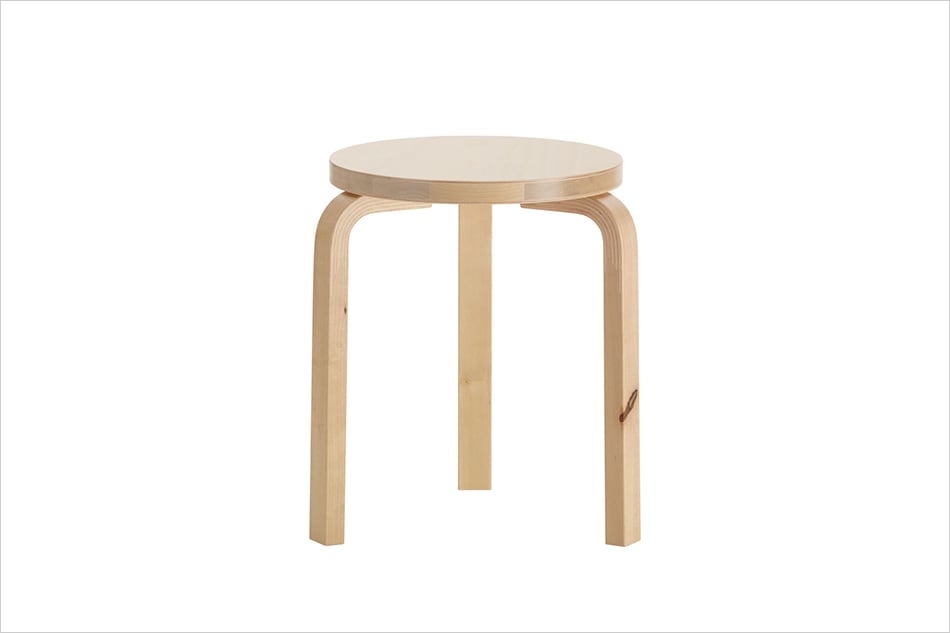 椅子・チェア新品未使用アルテックartek STOOL E60ナチュラルバーチ材ラッカー塗装