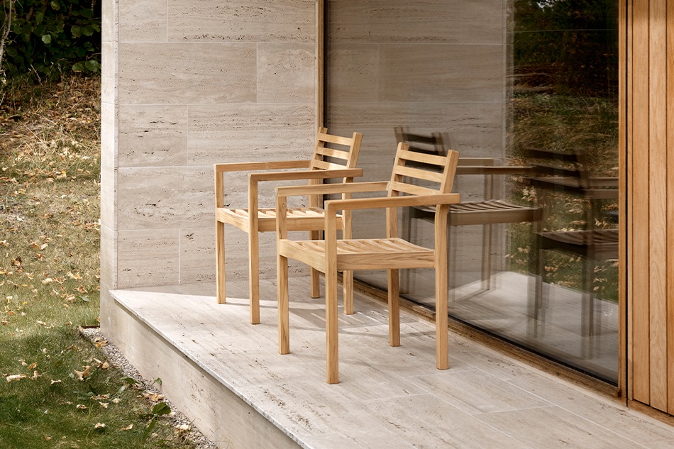 AH502 OUTDOOR DINING CHAIR WITH ARMREST（アウトドア ダイニング