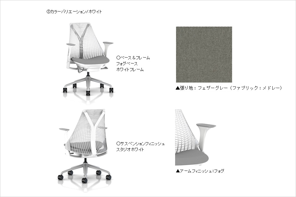 Herman Miller SAYL Chair セイルチェア ホワイト／ブルー - デスクチェア