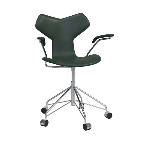 GRAND PRIX CHAIR PURE LEATHER GREEN