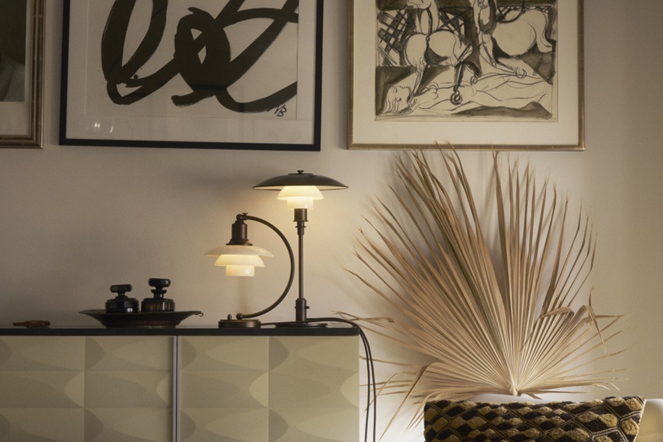 PH 3/2 Aged Brass Opal Table Lamp(テーブルランプ エイジド ブラス