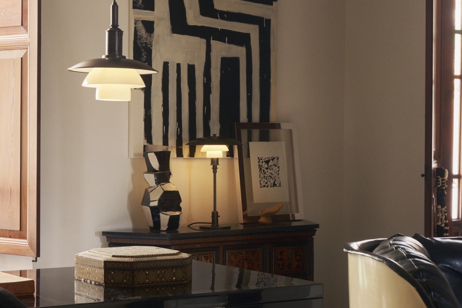 PH 3/2 Aged Brass Opal Table Lamp(テーブルランプ エイジド ブラス