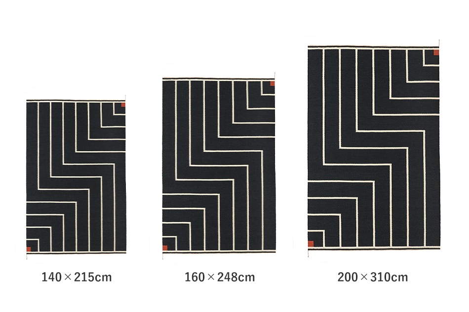 VIBEKE KLINT RUG VK-1（BLACK/WHITE）-［正規品］デザイナーズ家具・北欧家具通販H.L.D.