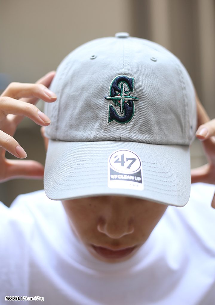 フォーティーセブンブランド 47brand 帽子 ローキャップ ボールキャップ Cap メンズ レディース グレー B系 ヒップホップ ストリート系 ファッション ブランド シアトル マリナーズ シンプル ワンポイント 刺繍 Fサイズ かっこいい おしゃれ Mlb 大リーグ Rgw24gws Sm