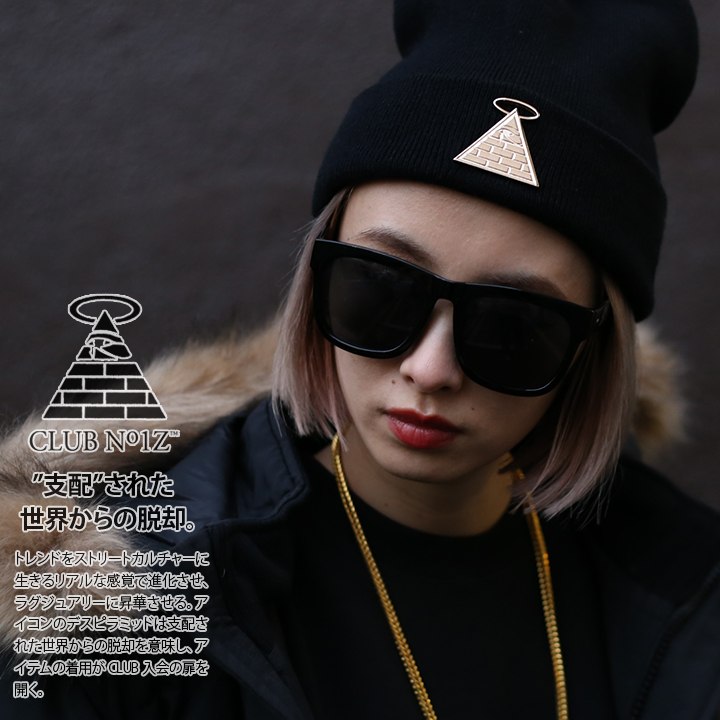 B系 ヒップホップ ストリート系 ファッション メンズ レディース キャップ Cn Ca Nc 003 N 1k Gold Plate Beanie クラブノイズ Club No1z ニット帽 ビーニー ニットキャップ 金プレート 男女兼用 正規品 ギフト 本格派大人のb系 公式通販