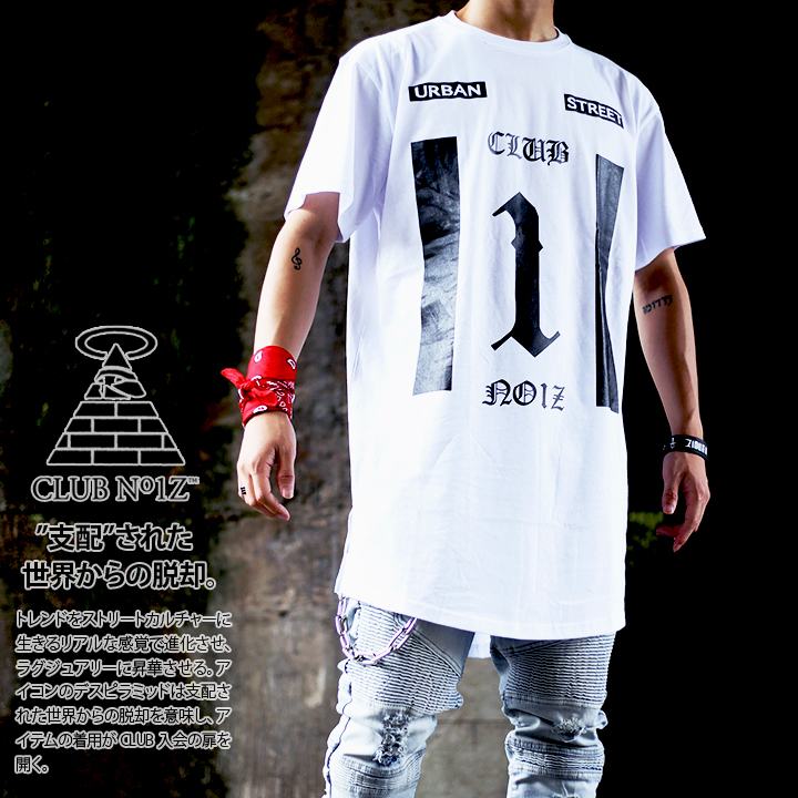 B系 ヒップホップ ストリート系 ファッション 服 メンズ レディース Tシャツ Cn Ts Ts 052 クラブノイズ Club No1z 半袖 ビッグシルエット ロング丈 ナンバー オールドイングリッシュ ダンス バンド ユニフォーム ワールドツアー 大きいサイズ 正規品 ギフト 本格派