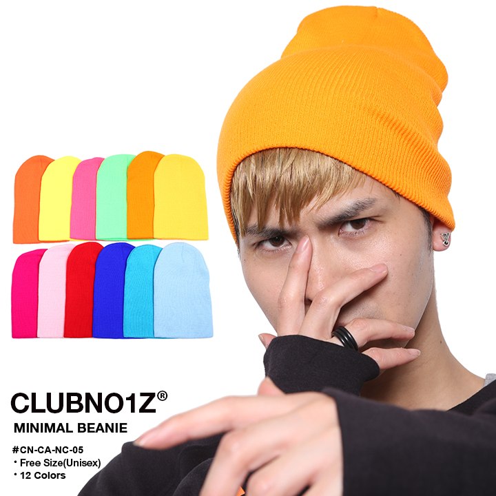 クラブノイズ CLUB NO1Z 帽子 キャップ ニットキャップ ビーニー ニット帽 CAP メンズ レディース 春夏秋冬用 蛍光オレンジ イエロー  グリーン オレンジ イエロー ピンク 赤 ライトブルー 水色 b系 ヒップホップ ストリート系 ファッション ブランド  CN-CA-NC-005|本格派 ...