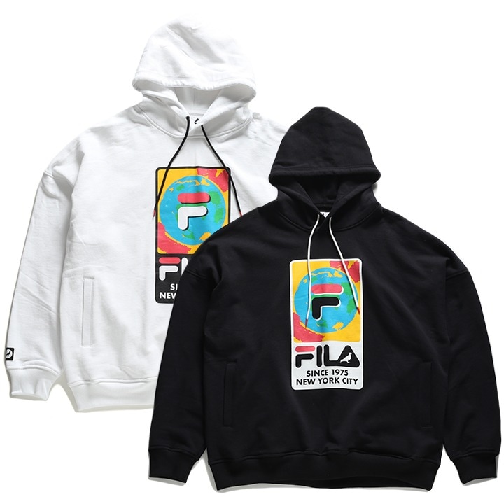 フィラ Fila ステイプル Staple コラボ フードパーカー スウェット 長袖 メンズ レディース 白 黒 M L Xl 2l Ll 2xl 3l Xxl 大きいサイズ B系 ヒップホップ ストリート系 スポーツ ファッション 服 かっこいい おしゃれ 限定品 Wネーム シンプル