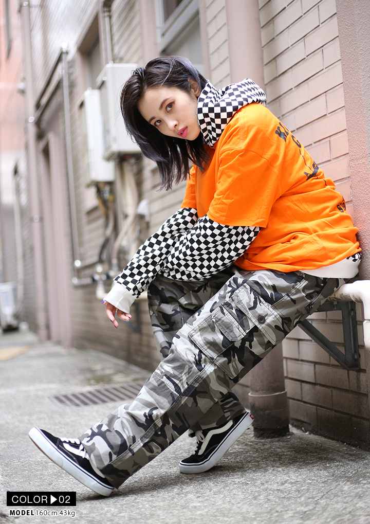 B系 ヒップホップ ストリート系 ファッション 服 メンズ レディース カーゴパンツ Wd Lp Ch 003 ウィーキンデニム Weekin Denim かっこいい ロングパンツ ミリタリー チノパン ワーク イージー 迷彩 緑 グレー 白 ルーズ 長ズボン アメカジ 正規品 ギフト 本格派大人