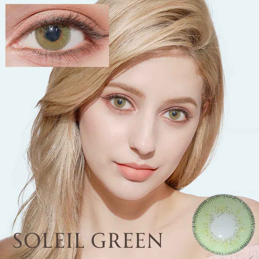高発色なグリーンカラコン６~１年用「ソレイユグリーン｜SOLEIL GREEN」